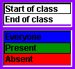 Attendance list box